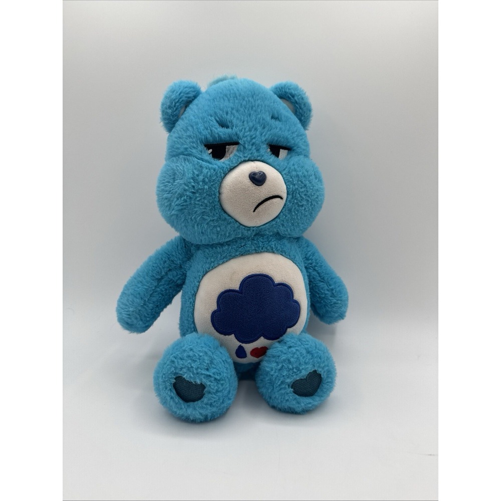 Care Bears 14" Grumpy Bear Plush 2020 Blue Rain Clouds, Basic Fun